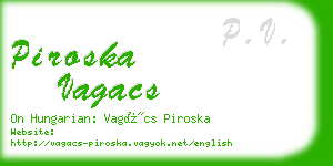 piroska vagacs business card